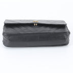 Chanel V-stitch Chain Leather Shoulder Bag Black — view 6