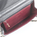 Chanel V-stitch Chain Leather Shoulder Bag Black — view 7