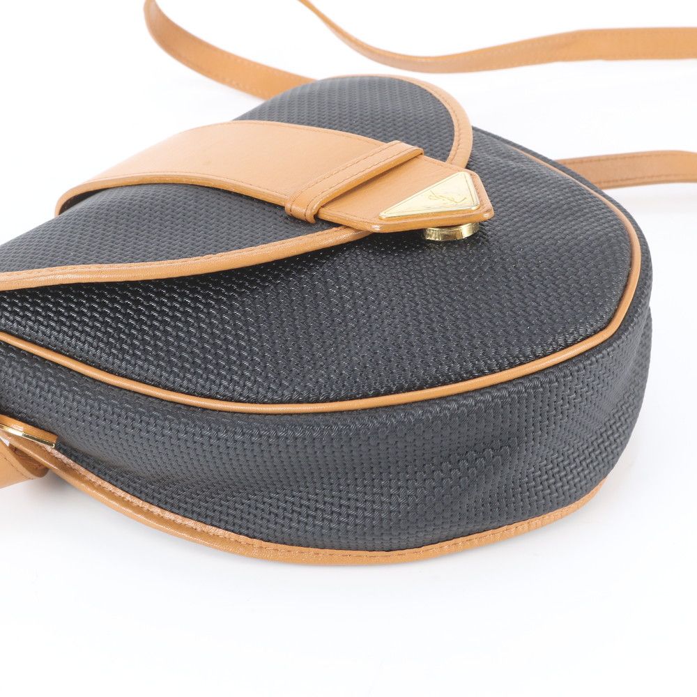 Saint Laurent Vintage YSL Leather Nylon Shoulder Bag — view 5