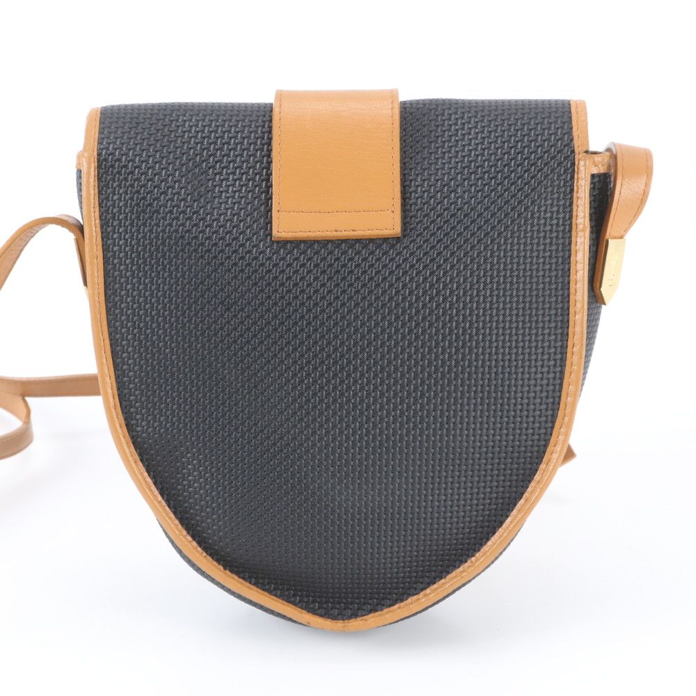 Saint Laurent Vintage YSL Leather Nylon Shoulder Bag — view 3