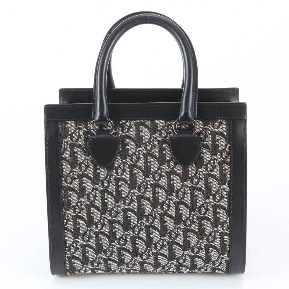 Dior Trotter BO B Leather Tote Bag Hand Black — view 3