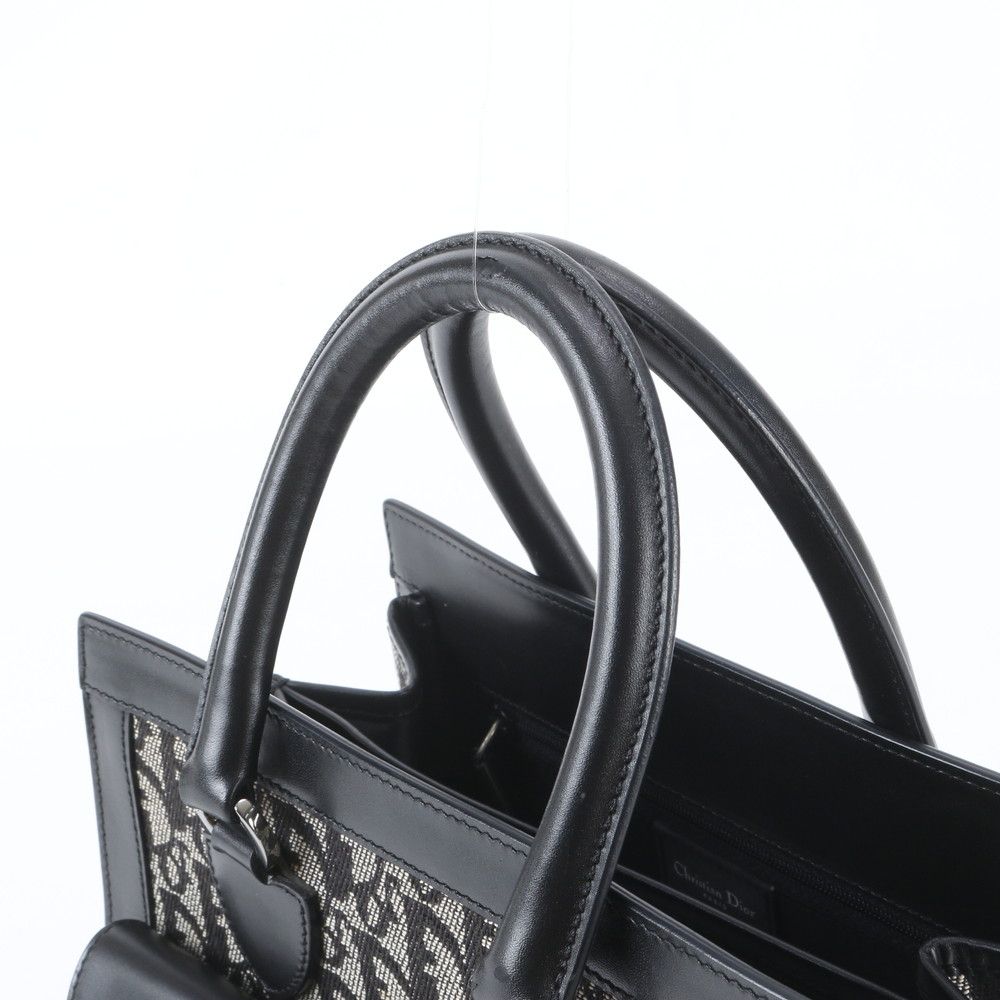 Dior Trotter BO B Leather Tote Bag Hand Black — view 2
