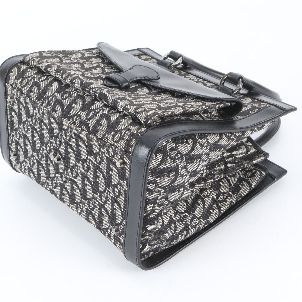 Dior Trotter BO B Leather Tote Bag Hand Black — view 4
