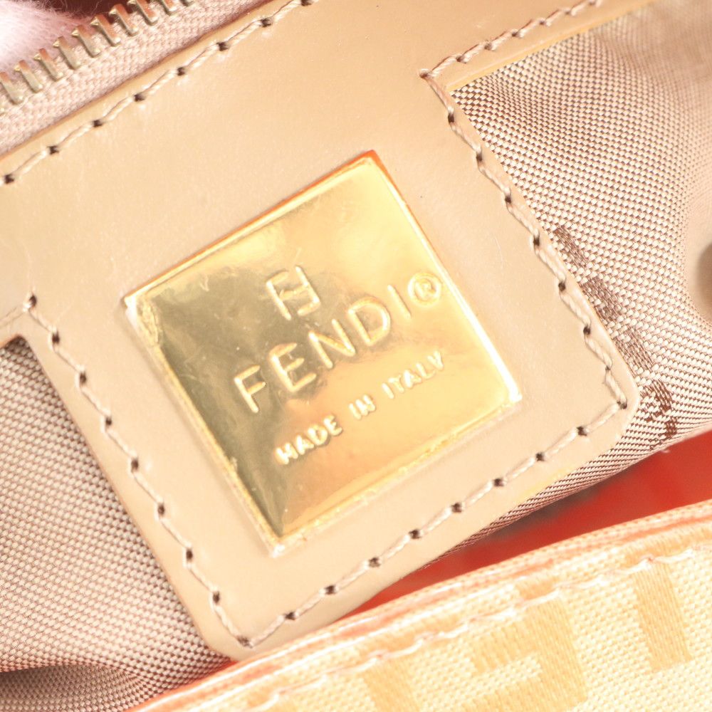 Fendi Zucchino Mamma Bucket Baguette Leather Shoulder Bag — view 8