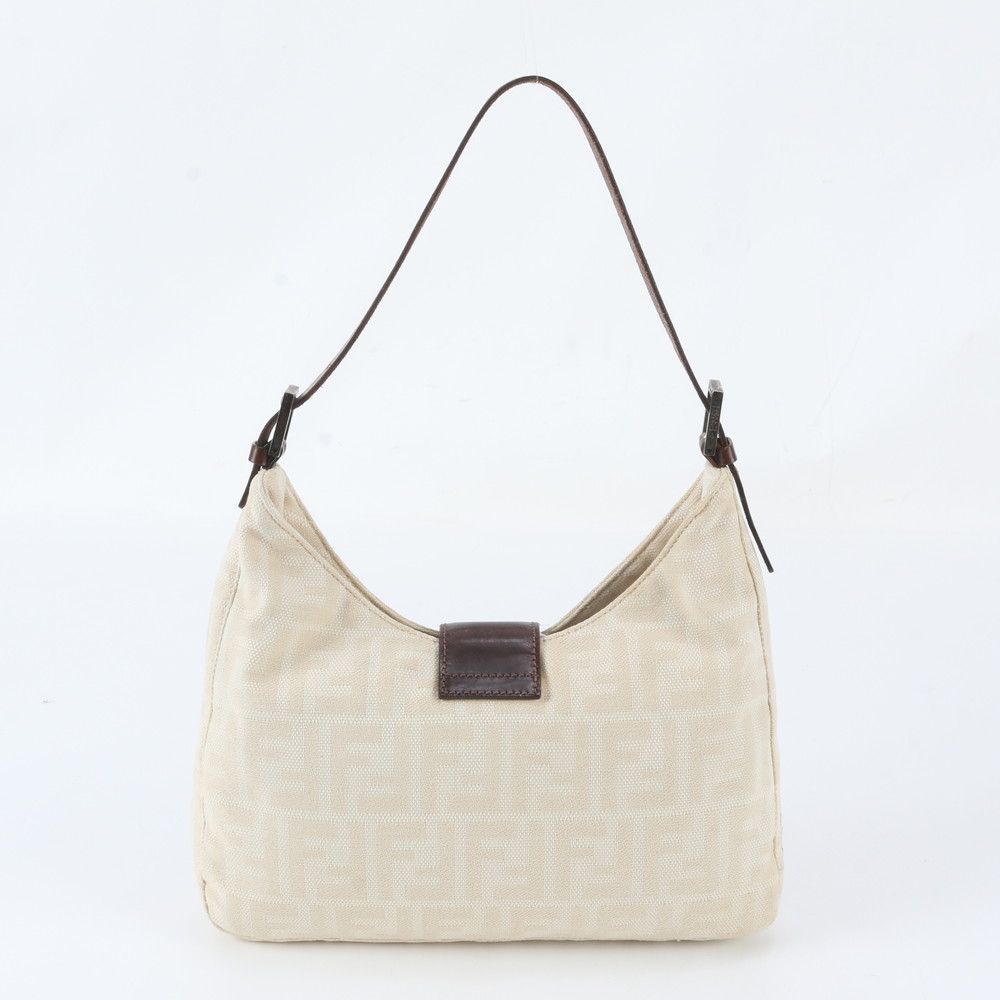 Fendi Zucca Mamma Bucket FF Leather Shoulder Bag — view 3