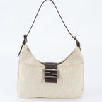 Fendi Zucca Mamma Bucket FF Leather Shoulder Bag