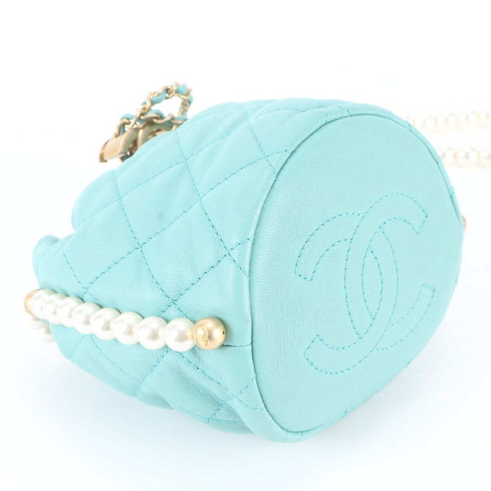 Chanel Quilted Lambskin Leather Pearl Shoulder Bag — view 5