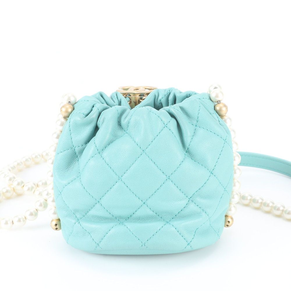 Chanel Quilted Lambskin Leather Pearl Shoulder Bag — view 3