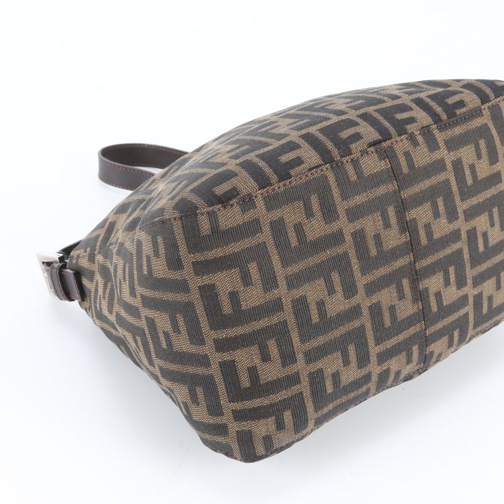 Fendi Zucca Mamma Bucket Leather Canvas Shoulder Bag — view 5