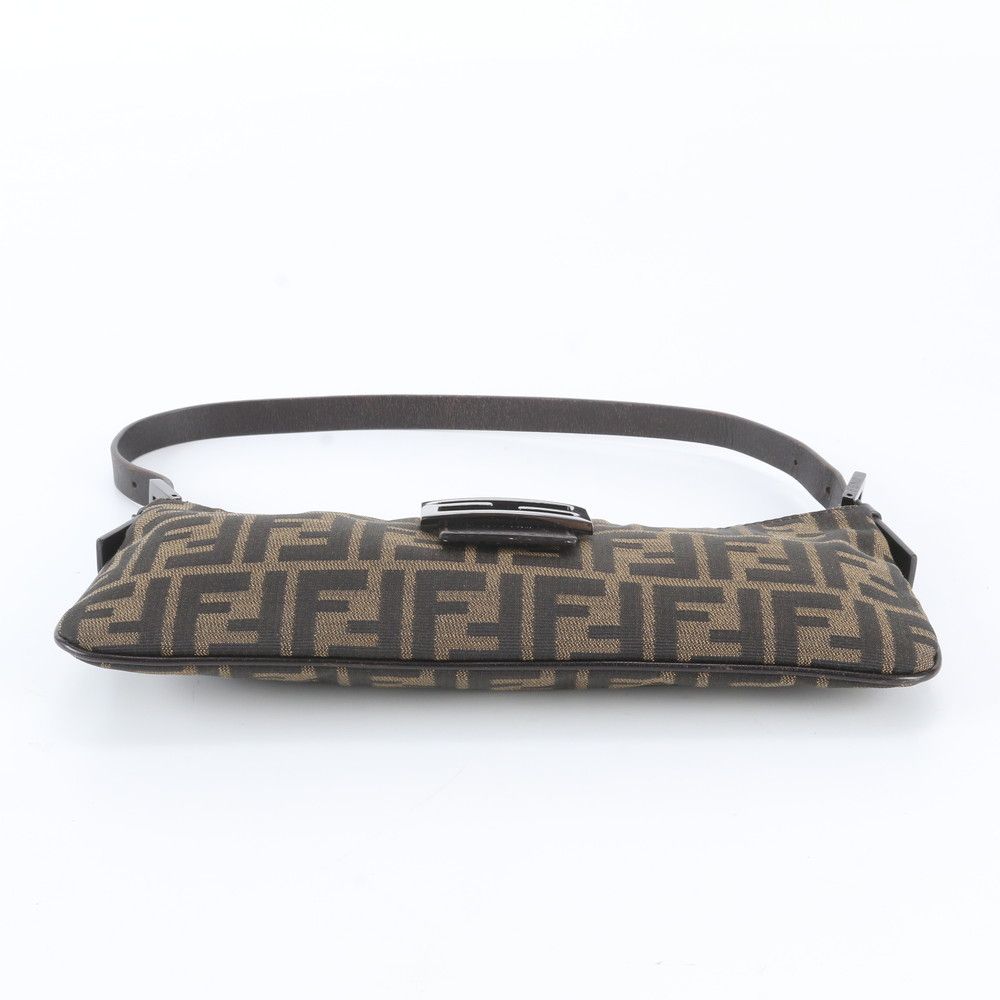 Fendi Zucca Mamma Bucket Leather Canvas Shoulder Bag — view 6