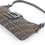 Fendi Zucca Mamma Bucket Leather Canvas Shoulder Bag — view 4