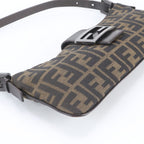 Fendi Zucca Mamma Bucket Leather Canvas Shoulder Bag — view 5
