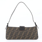 Fendi Zucca Mamma Bucket Leather Canvas Shoulder Bag — view 3