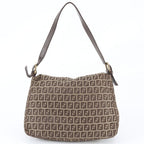 Fendi Zucchino Mamma Bucket Baguette FF Leather Shoulder Bag — view 3