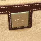 Fendi Calf Hair Animal Print Leather Handbag Brown — view 8