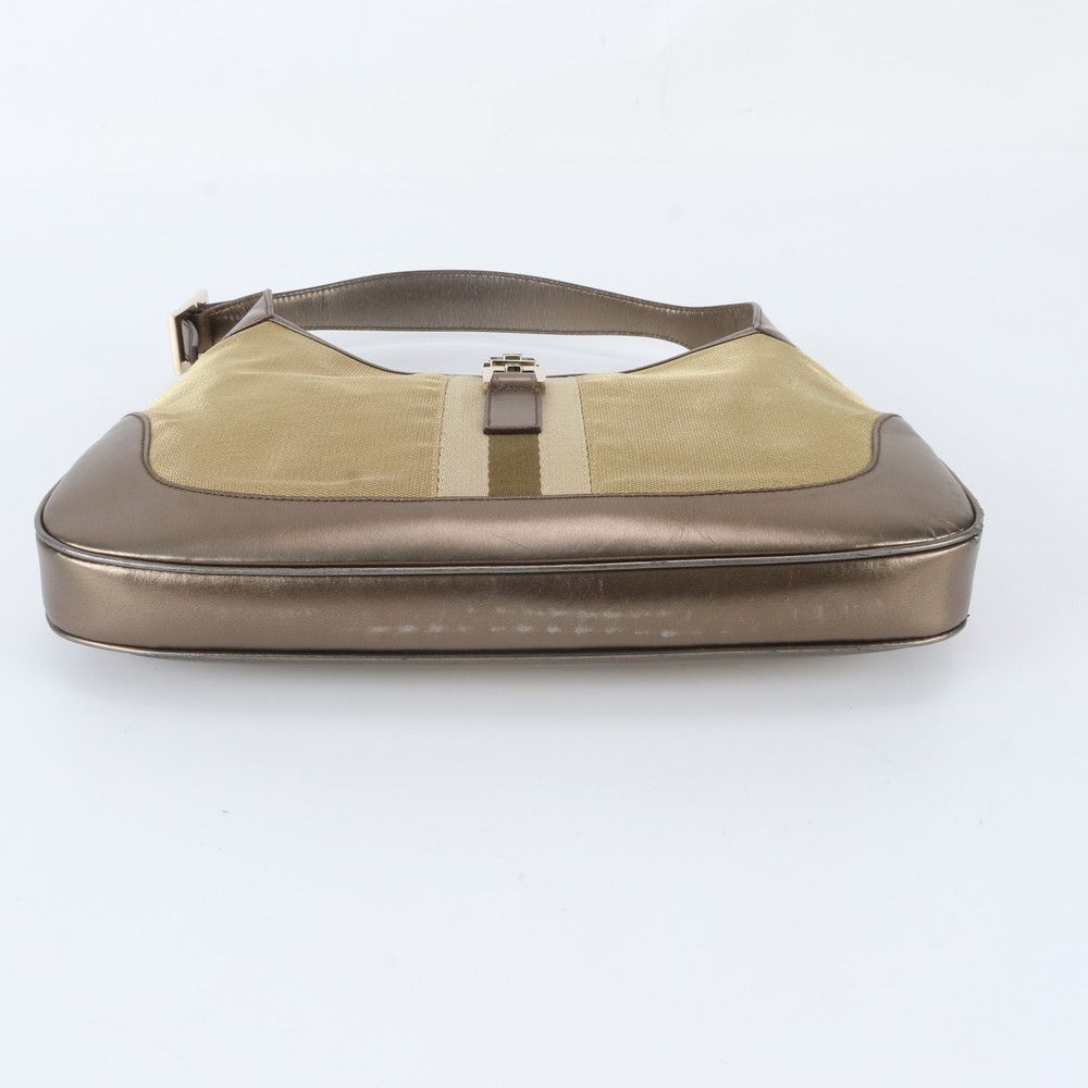 Gucci Jackie Leather Canvas Shoulder Bag — view 6