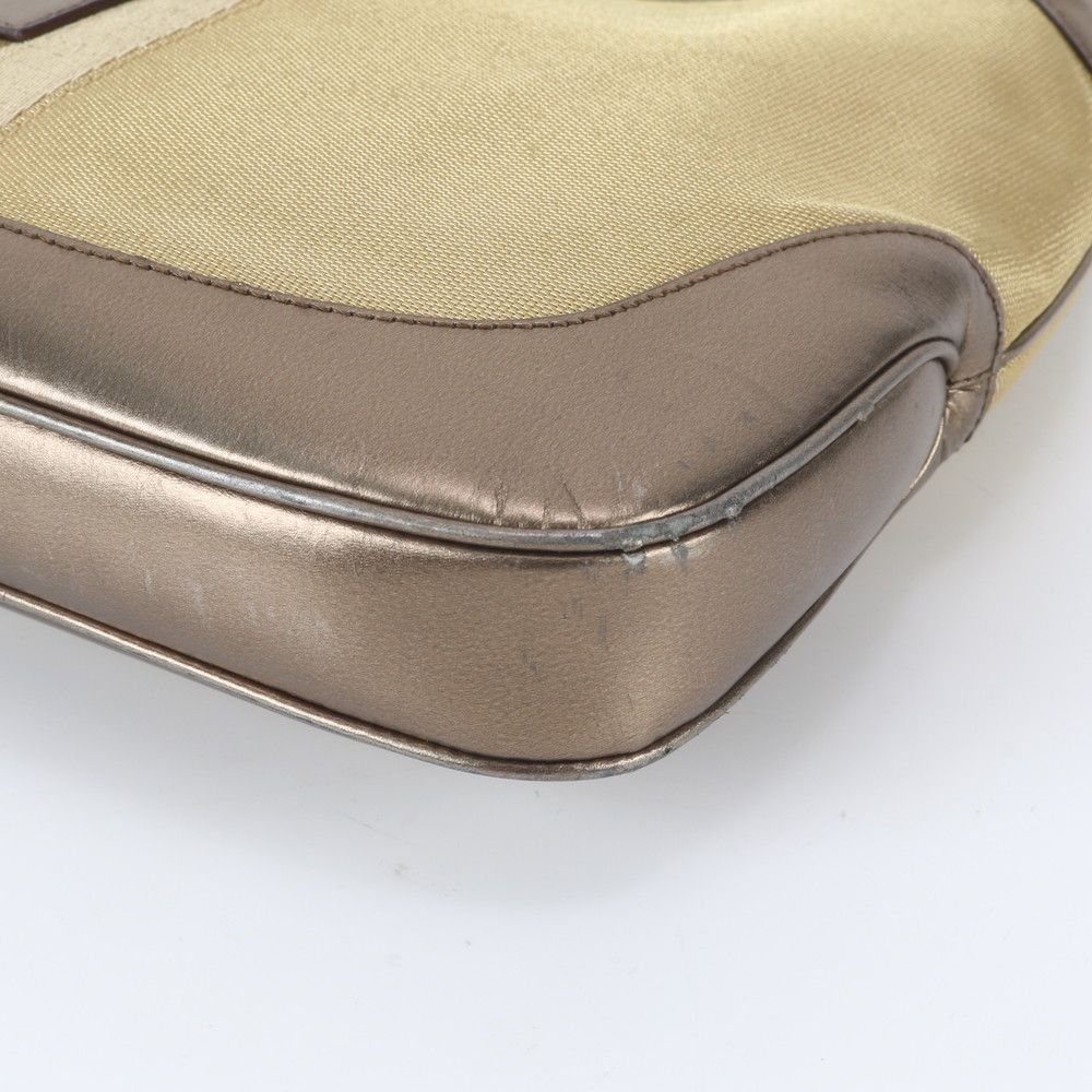Gucci Jackie Leather Canvas Shoulder Bag — view 5