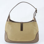 Gucci Jackie Leather Canvas Shoulder Bag — view 3