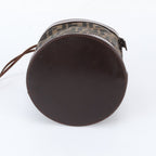 Fendi Zucca Leather Canvas Shoulder Bag Brown — view 6