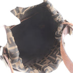 Fendi Zucca Leather Canvas Shoulder Bag Brown — view 7