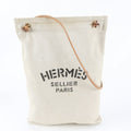 Hermes Aline GM Leather Canvas Shoulder Bag