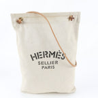 Hermes Aline GM Leather Canvas Shoulder Bag