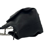 Chanel CC Logo Chain Caviar Leather Tote Shoulder Bag Black — view 5