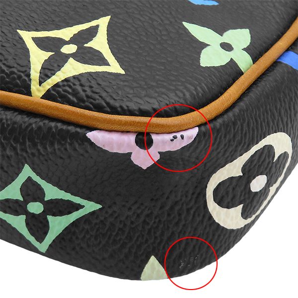 Louis Vuitton Pouch Pochette Accessoires Monogram Canvas Multicolor Noir Gold — view 4