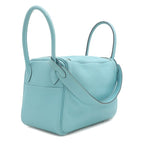 Hermes 2-Way Bag Lindy 26 Taurillon Clemence Blue Sun Seal Silver Light Handbag — view 2