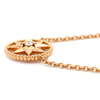 Dior Necklace Rose des Vents Medallion Pink Gold Diamond Pearl Wind Motif — view 3