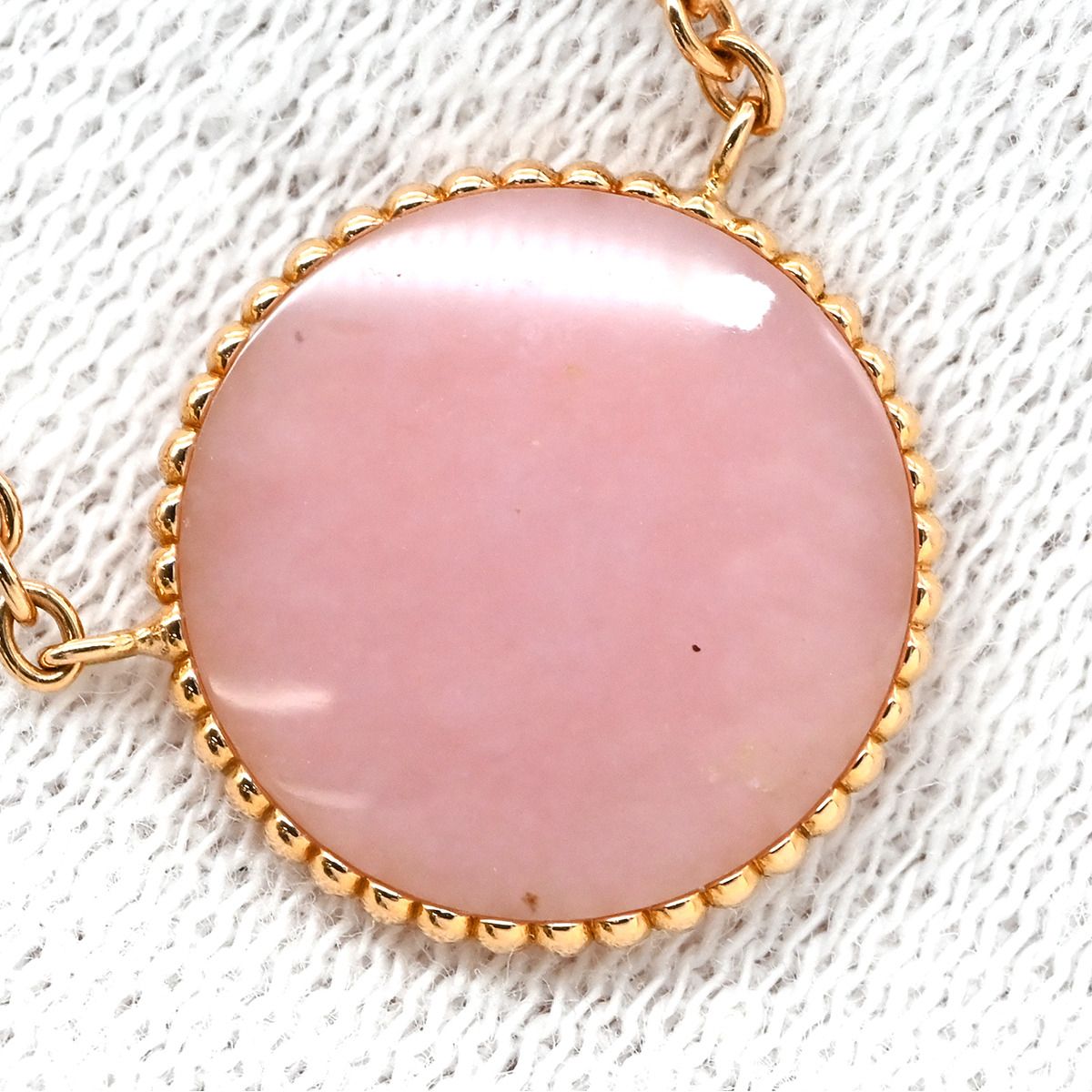 Dior Necklace Rose des Vents Medallion Pink Gold Diamond Pearl Wind Motif — view 7