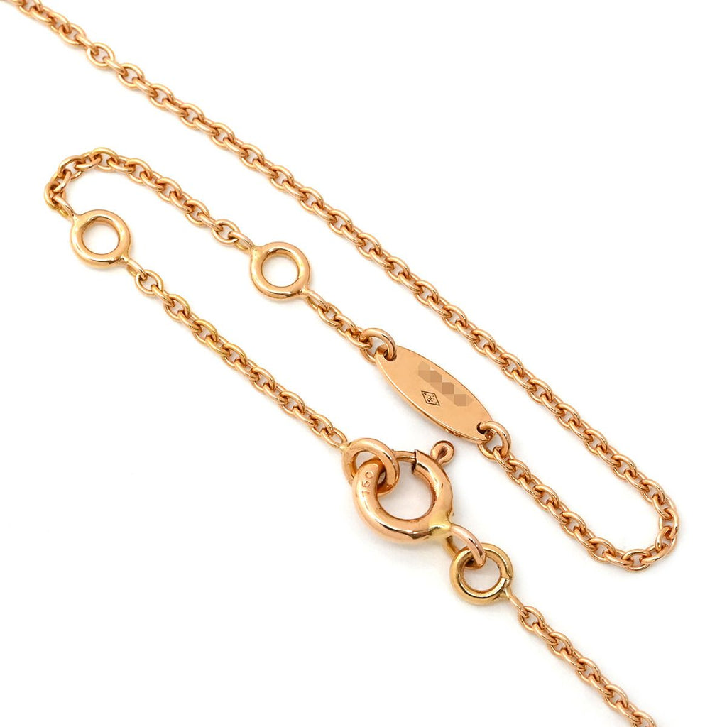 Dior Necklace Rose des Vents Medallion Pink Gold Diamond Pearl Wind Motif — view 4