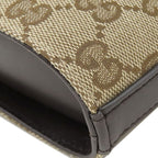 Gucci Shoulder Bag Mini Bucket GG Canvas Leather Beige Ebony Gold Brown — view 4