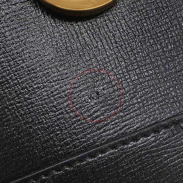 Gucci Shoulder Bag Horsebit Leather Black Gold Drawstring — view 5
