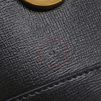 Gucci Shoulder Bag Horsebit Leather Black Gold Drawstring — view 5