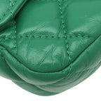 Chanel Chain Wallet Quilted Mini Shoulder Bag Leather Green Matte Gold Sold — view 4