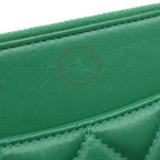 Chanel Chain Wallet Quilted Mini Shoulder Bag Leather Green Matte Gold Sold — view 6
