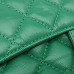 Chanel Chain Wallet Quilted Mini Shoulder Bag Leather Green Matte Gold Sold — view 5