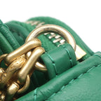 Chanel Chain Wallet Quilted Mini Shoulder Bag Leather Green Matte Gold Sold — view 8