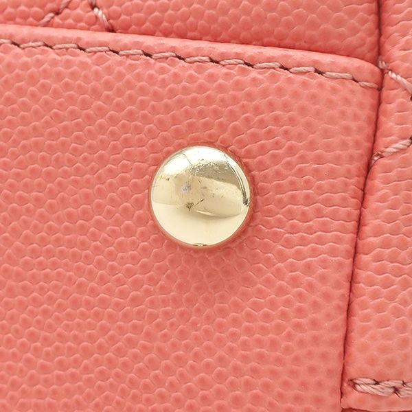 Chanel 2-Way Bag Quilted Coco Handle XS Caviar Leather Salmon Pink Gold Top — view 5