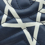 Gucci Shoulder Bag GG Marmont Ghost Chain Leather Chevron Quilted Navy Matte — view 5