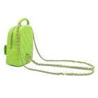 Chanel 2-Way Quilted Mini Backpack Caviar Leather Light Green Champagne Gold — view 2