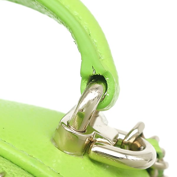 Chanel 2-Way Quilted Mini Backpack Caviar Leather Light Green Champagne Gold — view 7