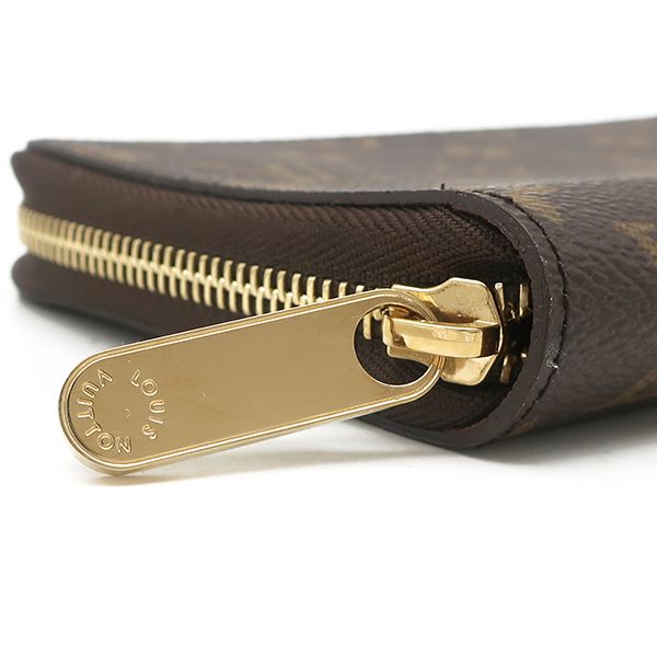 Louis Vuitton Wallet Zippy Organizer Monogram Canvas Gold Brown Zip Around — view 5