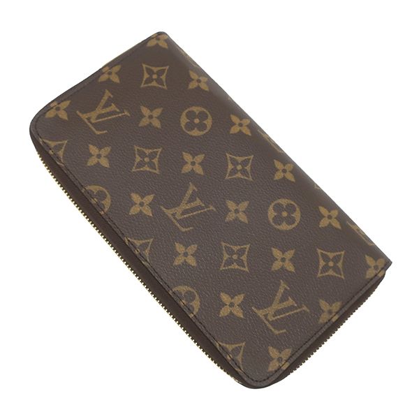 Louis Vuitton Wallet Zippy Organizer Monogram Canvas Gold Brown Zip Around — view 2