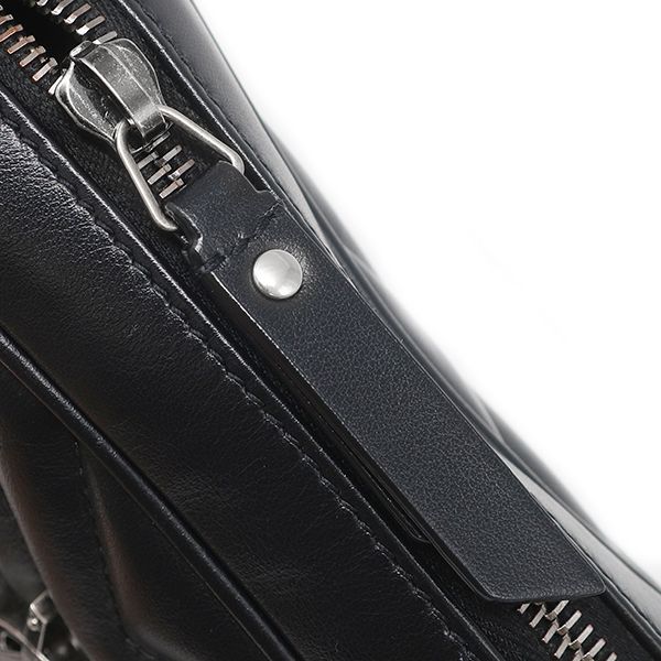 Saint Laurent Shoulder Bag Lou Leather Black Gunmetal YSL Cassandra with Tassel — view 5