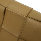 Bottega Veneta Shoulder Bag Candy Cassette Maxi Intrecciato Lambskin Brown Gold — view 7