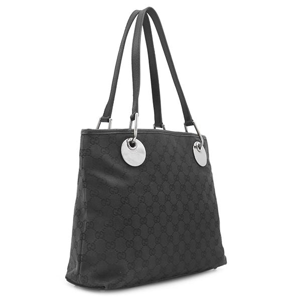 Gucci Tote Bag GG Canvas Black Silver — view 2