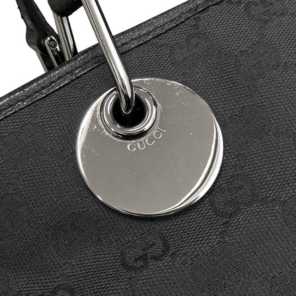 Gucci Tote Bag GG Canvas Black Silver — view 7