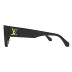 Louis Vuitton Sunglasses LV Crush Square 54 19 Acetate Black Gold Eyewear — view 3